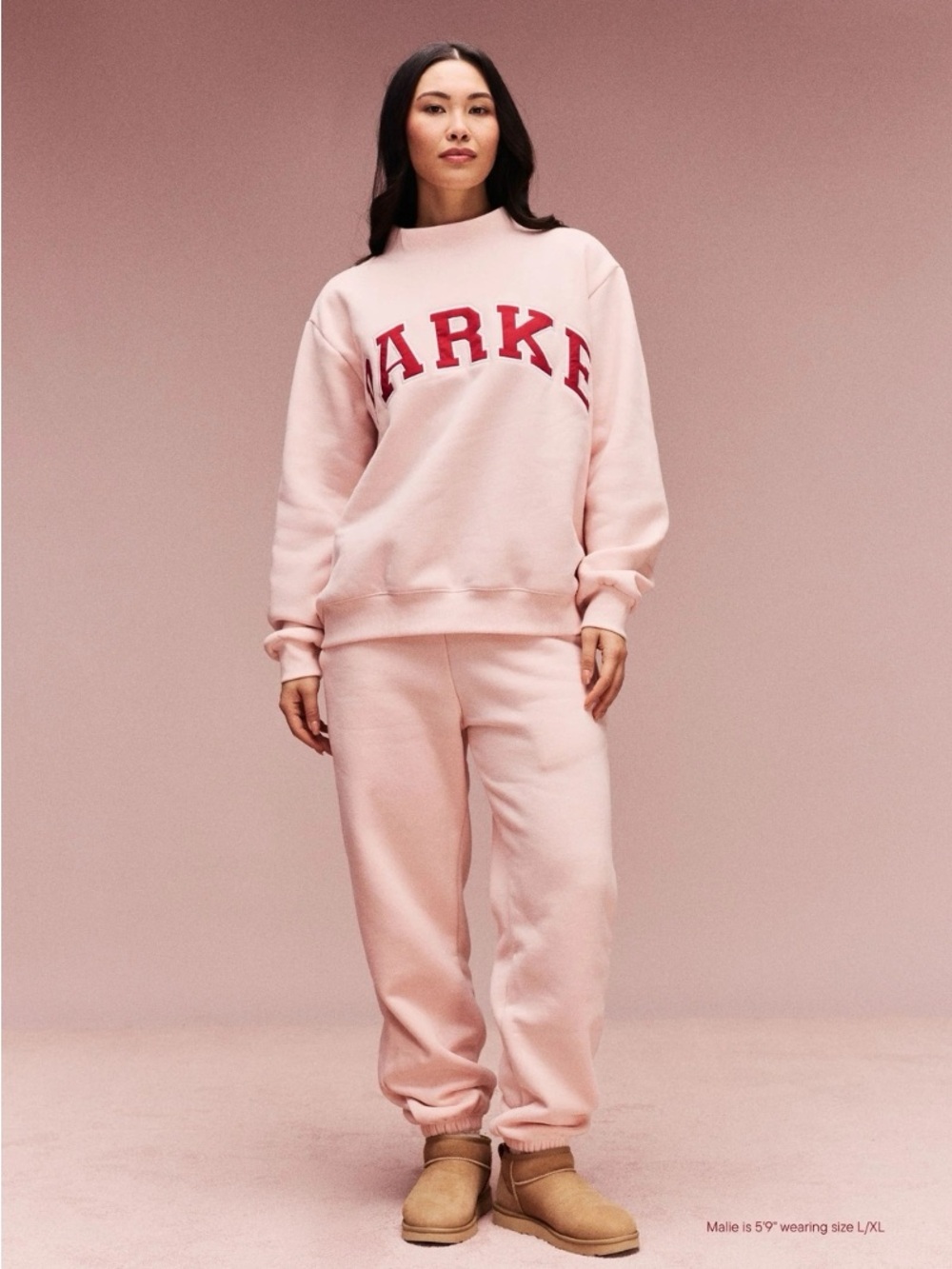 Parke valentines Light Pink Logo Sweatshirt